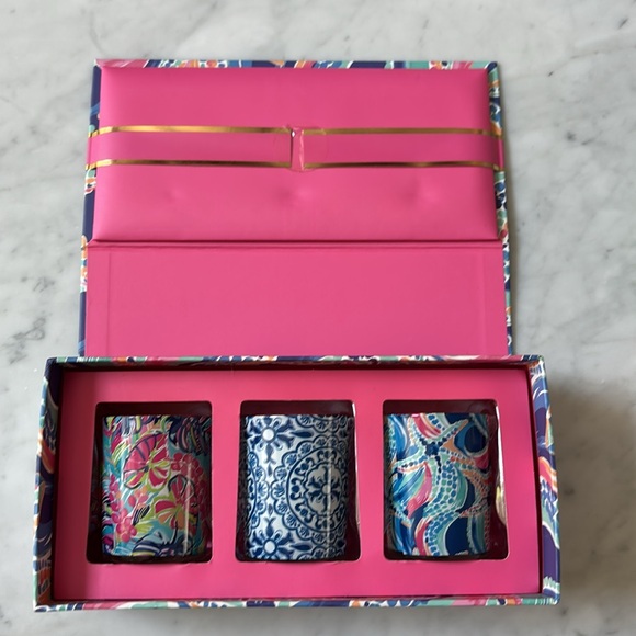 New Lilly Pulitzer 3 Piece Candle Set - So Juicy! - Picture 3 of 6